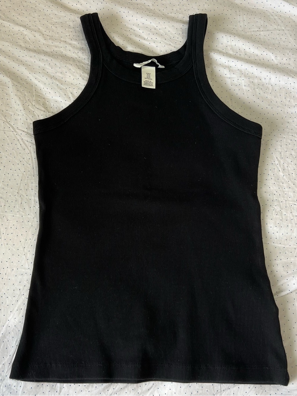 Classic Black Ribbed Tank Top - Women